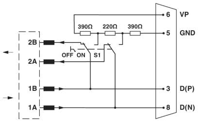 2744380 Phoenix contact SUBCON-PLUS-PROFIB/AX/SC Шинный штекер D-SUB