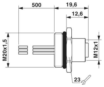 Phoenix contact 1452110 SACC-E-M12FS-8CON-M20/0,5 VA Проходная деталь