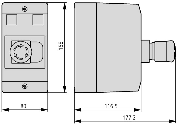 281631 Изолированный корпус, IP65, + кнопка аварийного останова PKZM01 , СА (CI-PKZ01-NA-PVT)