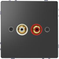 Schneider Electric MTN4350-6034 MERTEN D-Life АУДИОРОЗЕТКА с модул. тюльпан, АНТРАЦИТ