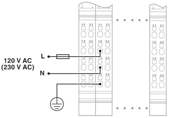 Phoenix contact 2861454 IB IL 120 PWR IN-PAC Клеммы Inline