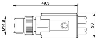 Phoenix contact 1669068 SAC-3P-M12Y/2X3,0-PUR/M12FR2LB Кабель для датчика / исполнительного элемента