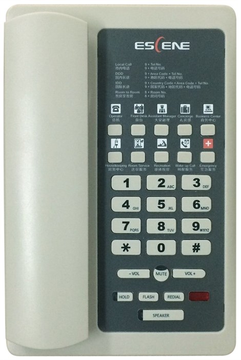 Escene HS118-PNW - белый гостиничный IP-телефон