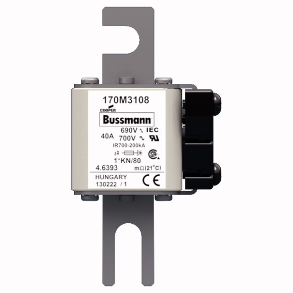 170M3108 Быстрый предохранитель 40A 690V 1*KN/80 AR UC