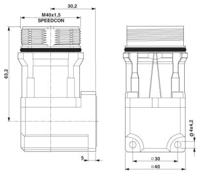 Phoenix contact 1613516 SM-5EPWN8AA200 Аппаратн. соединитель, передняя стенка