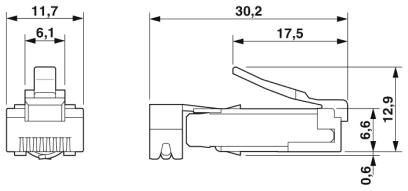 Phoenix contact 1414394 CUC-STD-C1PGY-S/R4E8:10 Штекерный соединитель RJ45
