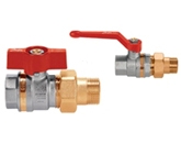 065B8204 Кран шаровый латунный с накидной гайкой и ниппелем Danfoss BVR-F Ду=20