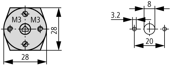 20299 Переключатель, контакты: 6, 10 A, Передняя панель: 1-0-2, 90 °, с фиксацией, Монтаж (TM-3-8299/E)