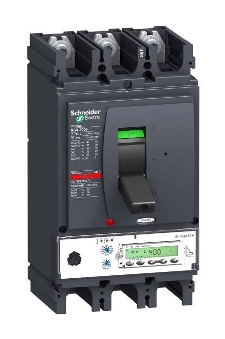 LV432699 Schneider Electric Автоматический выключатель NSX400N Micrologic 5.3A 50кА 3P3d 400A