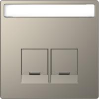 Schneider Electric MTN4574-6050 MERTEN D-Life ЦЕНТРАЛЬНАЯ НАКЛАДКА д/2-х модульных разъемов SE, НИКЕЛЬ