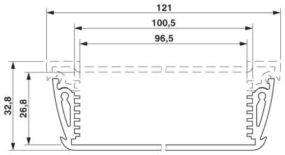Phoenix contact 2200900 HC-ALU 6-100,5 PROFILE 1000 Корпус для электроники