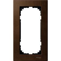 Schneider Electric MTN4058-3473 MERTEN M-Elegance РАМКА деревянная 2 поста б/перегородки, ОРЕХ, SM