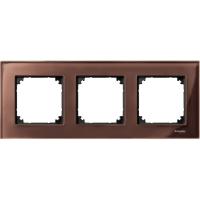 Schneider Electric MTN4030-3215 MERTEN M-Elegance РАМКА стеклянная 3 поста, МАХАГОН, SM