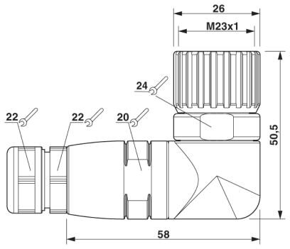 Phoenix contact 1000043 V-RC/TWUM 11/KVD 11/LBL 12 Соединитель (гнездо)