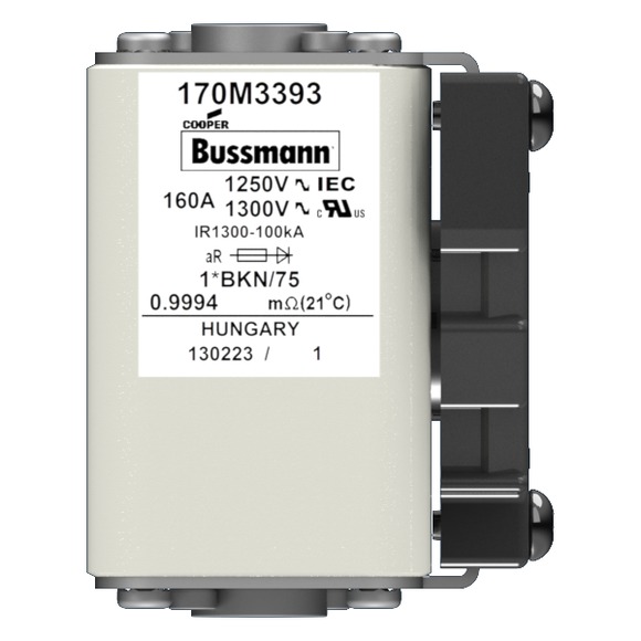 170M3393 Быстрый предохранитель 160A 1250V 1*BKN/75 AR CU