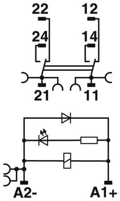 Phoenix contact 2909848 RIF-1-RSC-LDP-24DC/2X21/FG Релейный модуль