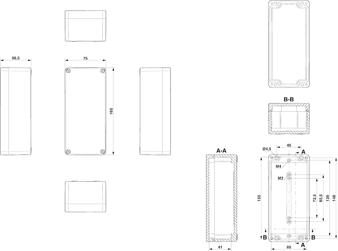Phoenix contact 899341 E PE A 75X160X56 Клеммная коробка