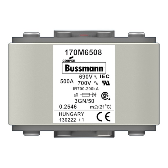 170M6508 Быстрый предохранитель 500A 690V 3GN/50 AR UC