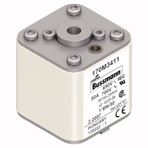 170M3411 Быстрый предохранитель 80A 690V 1*BN/50 AR UC