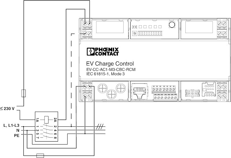 Phoenix contact 1018701 EV-CC-AC1-M3-CBC-RCM-ETH AC yправление зарядкой