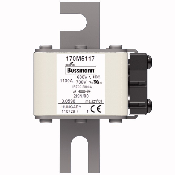 170M5117 Быстрый предохранитель 1100A 600V 2KN/80 AR UC