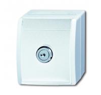Розетка SCHUKO 16А 250В IP44 для открытого монтажа, с зам., серия ocean, цвет альпийский белый