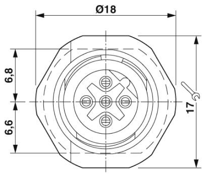 Phoenix contact 1525911 SACCEC-M12FSB-2CON-M16/10-910 Встраиваемый соединитель для шинной системы