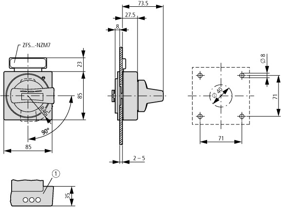 260166 NZM1-XTVD Управляющая ручка (арт.260166)