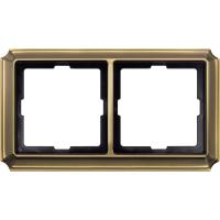 Schneider Electric MTN483243 MERTEN Antique РАМКА 2 поста, АНТИЧНАЯ ЛАТУНЬ, SD