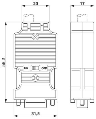 Phoenix contact 2311797 SUBCON-PLUS-F/AX 9 Шинный штекер D-SUB