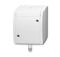 Переключатель со шнурком, IP44, для открытого монтажа, серия ocean, цвет альпийский белый