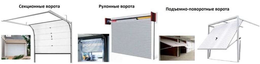 Секционные, рулонные и подъемно-поворотные ворота