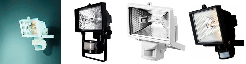 Датчик с прожектором галогенной лампы Датчик с прожектором галогенной лампы