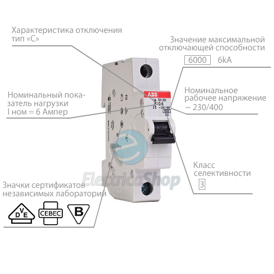 Расшифровка маркировки автоматических выключателей