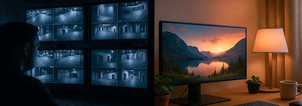 Чем отличается монитор для видеонаблюдения от обычного