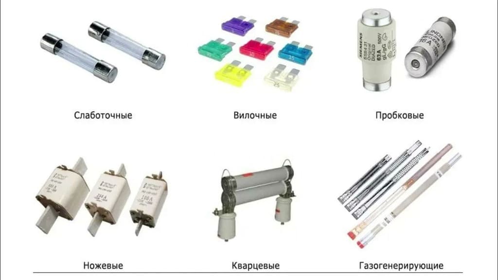 Типы плавких элементов