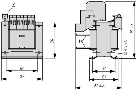 35247 Однофазный трансформатор , 160 ВА , 230 /230 В (STI0,16(230/230))