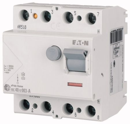 194694 HNC-40/4/003 Выключатель дифференциального тока (RCCB), 40A, 4p, 30мА, тип чувствительности AC