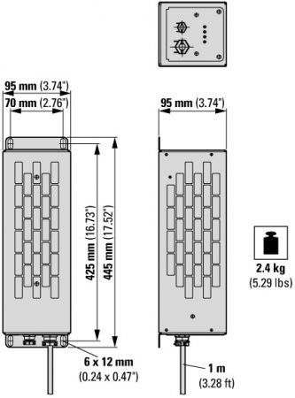 171915 Тормозной резистор, 200 Ом, 400 Вт (DX-BR200-0K4)