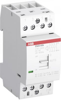 ABB 1SAE232111R0640 Контактор EN25-40N-06 модульный с ручным управлением (25А АС-1, 4НО), катушка 230В AC/DC