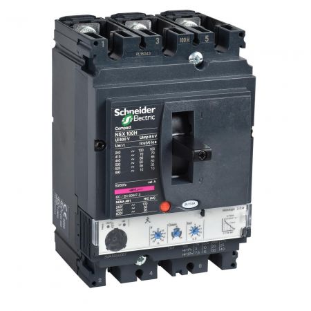 LV429794 Schneider Electric Автоматический выключатель NSX100H Micrologic 5.2A  70кА 3P3d 40A